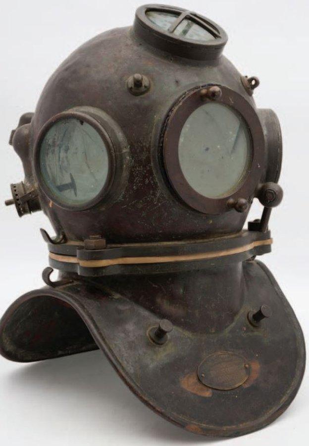 A Continental style 3-bolt diving helmet by Siebe Gorman & Co, London