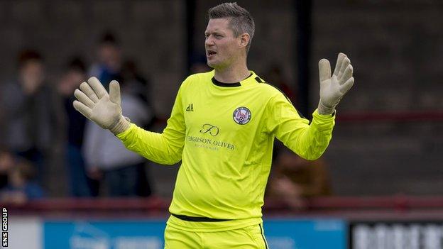 Brechin City goalkeeper Graeme Smith