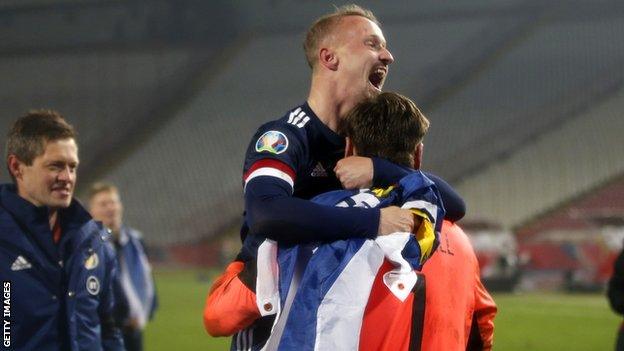 Leigh Griffiths was one of the Scotland penalty scorers in the Euro 2020 play-off final win over Serbia in Belgrade in November 2020