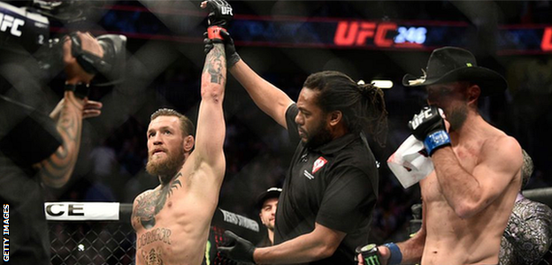 Conor McGregor declared winner of his fight with Donald 'Cowboy' Cerrone in January