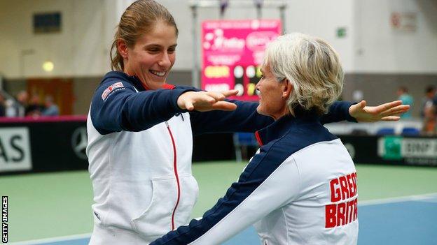 Johanna Konta and Judy Murray