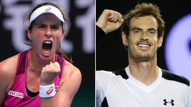 Johanna Konta and Andy Murray