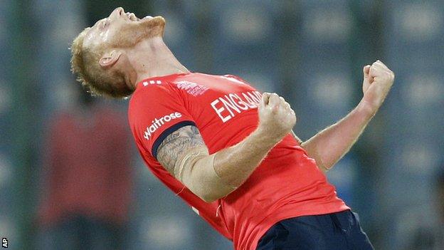 Ben Stokes celebrates victory