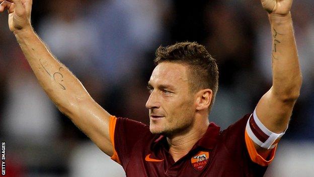 Roma captain and striker Francesco Totto