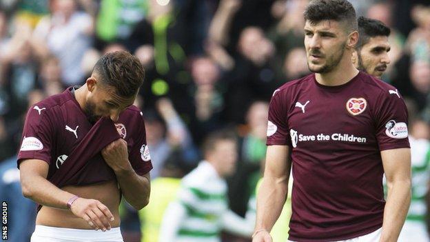 Hearts opened the season with a home defeat to Celtic on Sunday