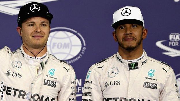 Nico Rosberg and Lewis Hamilton