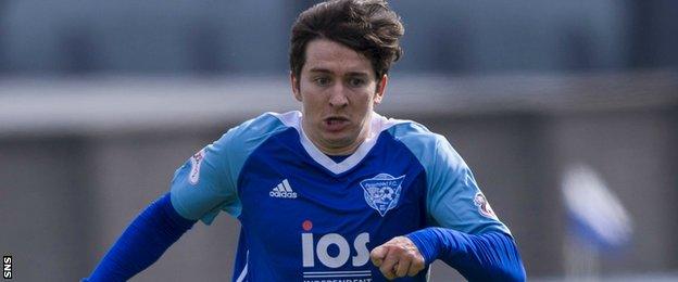 Chris Johnston in action for Peterhead