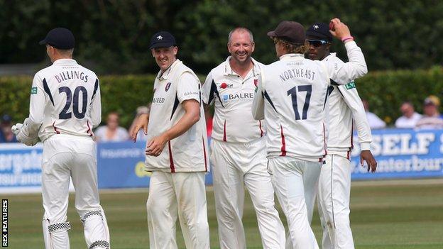 Kent players celebrating