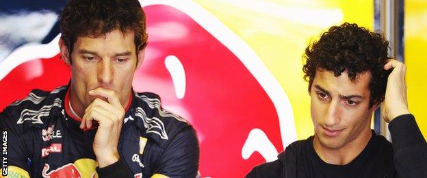 Mark Webber and Daniel Ricciardo