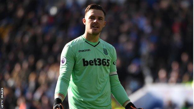 Stoke goalkeeper Jack Butland