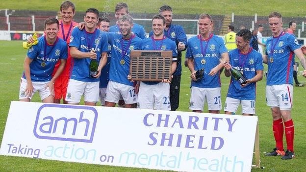 Linfield won the Action Mental Health Charity Shield in August 2017