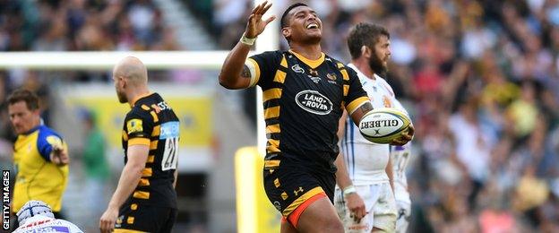 Wasps' Nathan Hughes conceded the late penalty that allowed Exeter to level