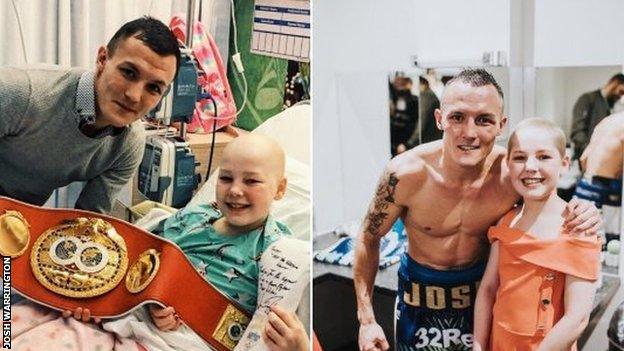 Josh Warrington with Taegan this year