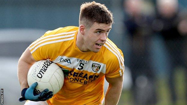 Paddy McBride hit six points in Antrim's opening Division Four win over Leitrim