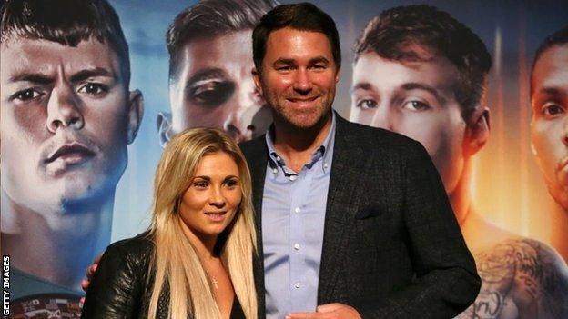 Shannon Courtenay with Matchroom Boxing promoter Eddie Hearn