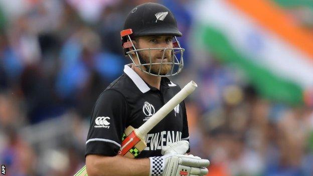 Kane Williamson walks off after being dismissed