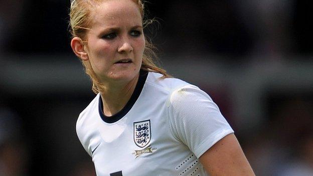 Sophie Bradley in action for England