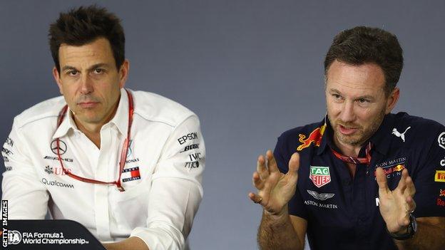 Mercedes boss Toto Wolff and Red Bull counterpart Christian Horner