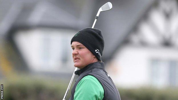 John Ross Galbraith surveys an iron shot during his North of Ireland final win over Gary Collins earlier this month