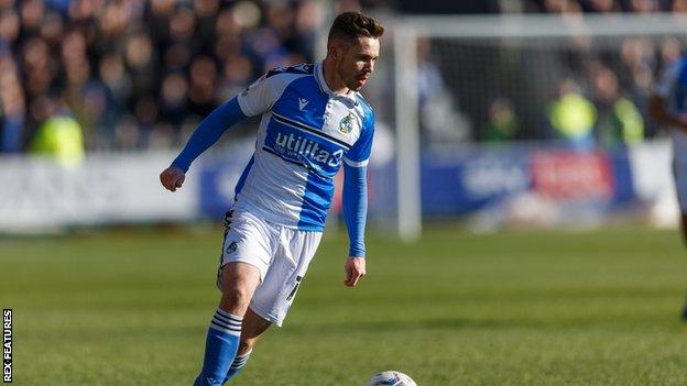 Midfielder Sam Nicholson playing for Bristol Rovers