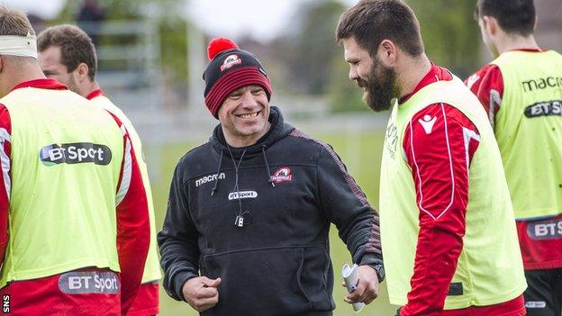 Richard Cockerill oversees Edinburgh training