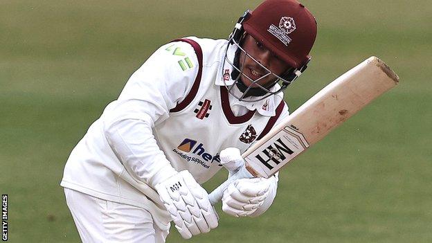 Ricardo Vasconcelos in action for Northamptonshire