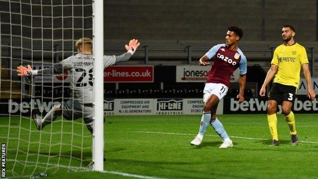 Ollie Watkins scored 37 minutes into his Aston Villa debut to equalise at the Pirelli Stadium