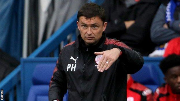 Former Barnsley boss Paul Heckingbottom issuing instructions from the sidelines at Sheffield Wednesday