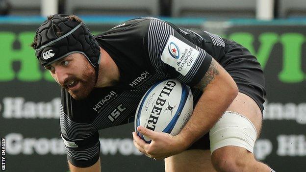 Gary Graham scores a try for Newcastle