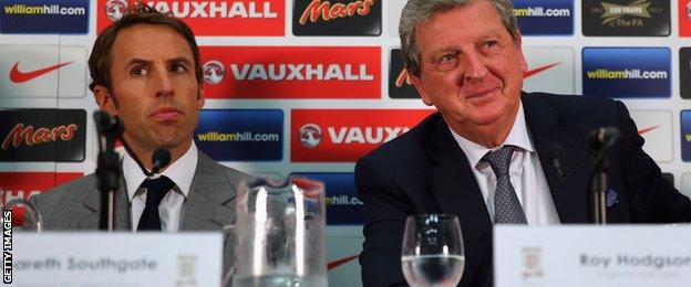 Gareth Southgate and Roy Hodgson