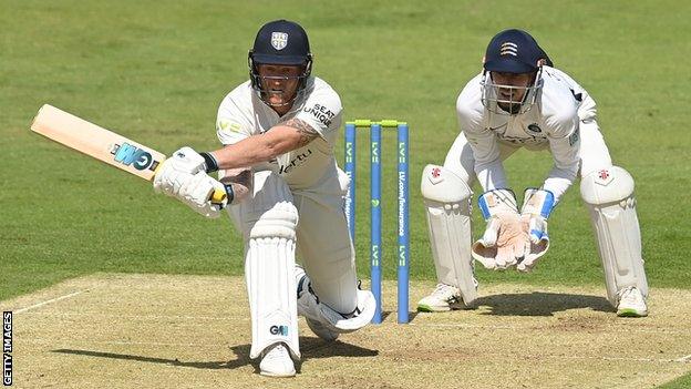 Ben Stokes bats against Middlesex