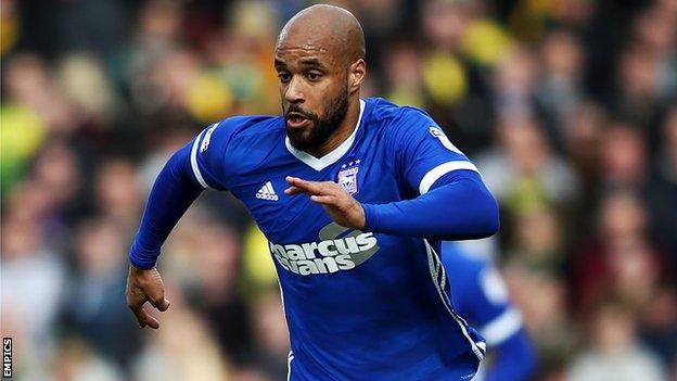 David McGoldrick in action for Ipswich