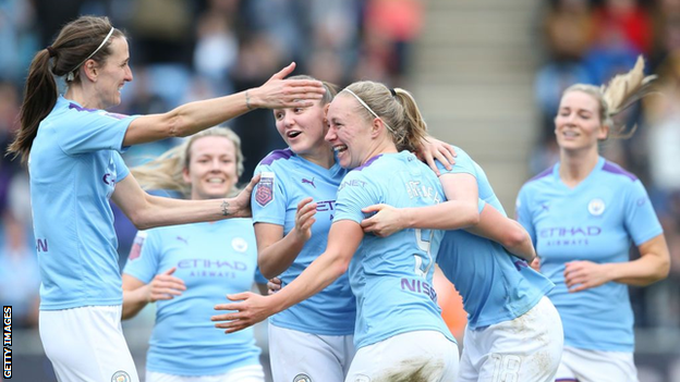 Manchester City celebrate a goal