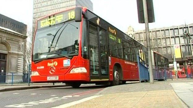 A bendy bus in London