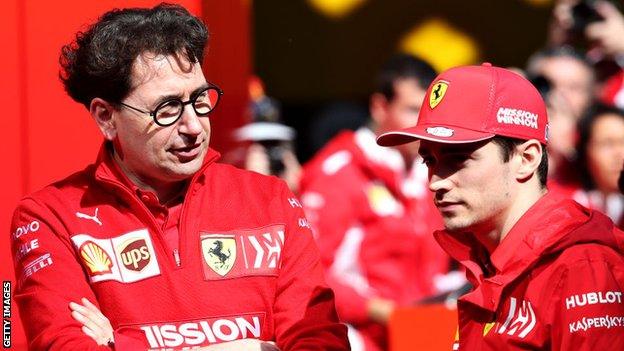 Mattia Binotto Charles Leclerc