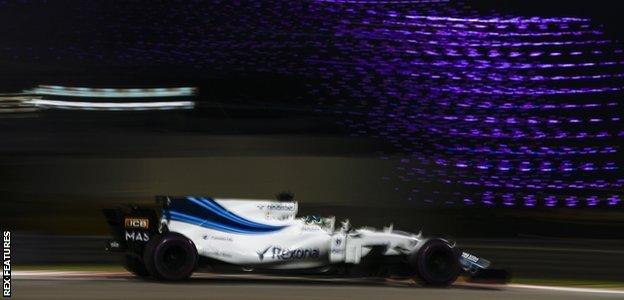 Felipe Massa in action at the Abu Dhabi Grand Prix