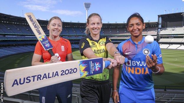 England captain Heather Knight, Australia skipper Meg Lanning and India captain Harmanpreet Kaur