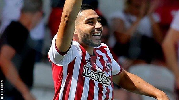 Neil Maupay celebrates