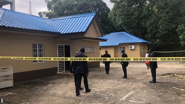 Anti-Corruption Commission officials sealed off the offices of the Sierra Leone Football Association