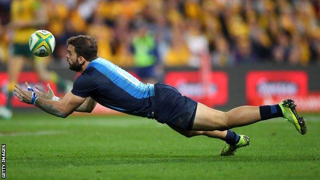 Ramiro Moyano in action for Argentina against Australia in 2019