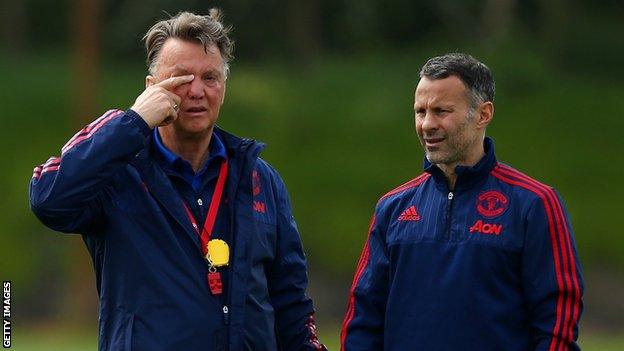 Louis van Gaal and Ryah Giggs