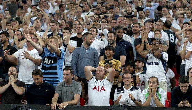 Tottenham fans at Wembley