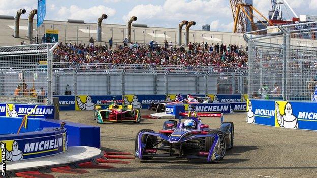 A Formula E race in New York