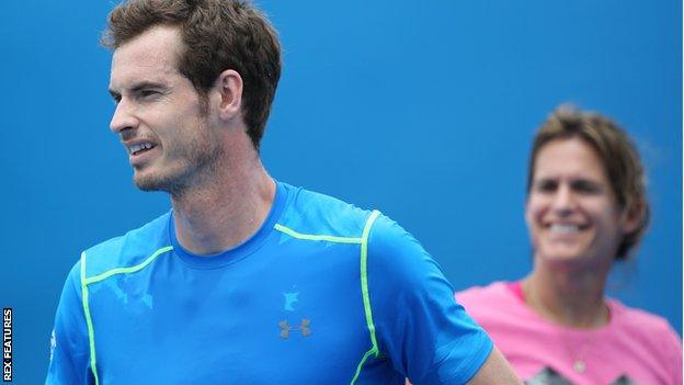 Andy Murray said he had "learned a lot" from his coach Amelie Mauresmo