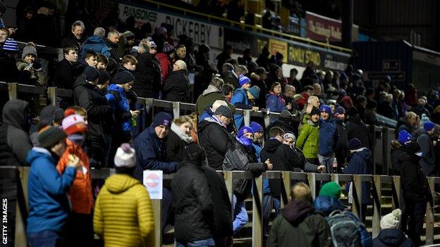 Fans at Carlisle's Brunton Park