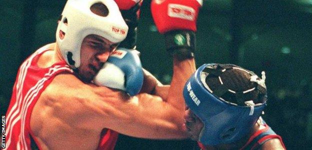 Wladimir Klitschko during the 1996 Atlanta Olympics