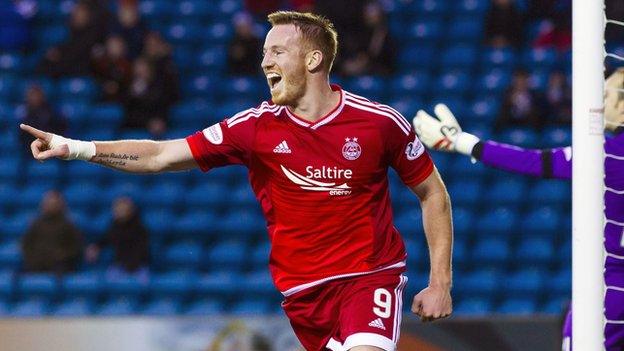 Aberdeen striker Adam Rooney