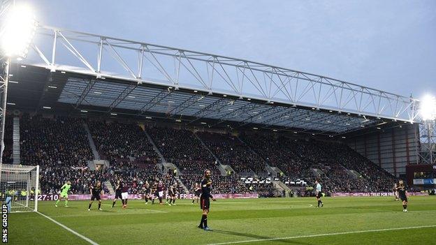 The new main stand at Tynecastle