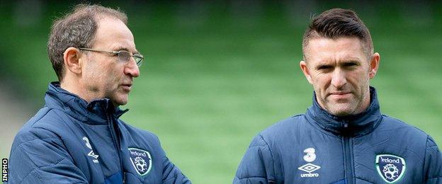 Martin O'Neill and Robbie Keane