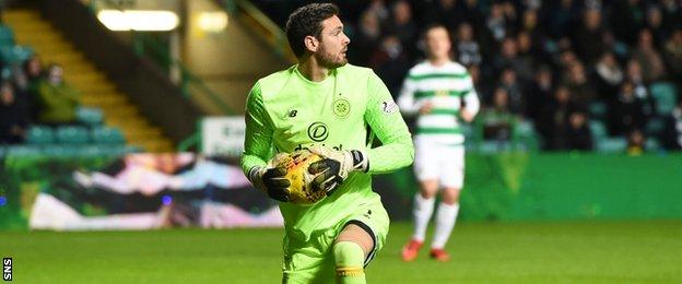 Craig Gordon holds the ball